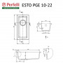 Мийка кухонна гранітна Perfelli ESTO PGE 10-22 BLACK