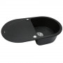Мийка кухонна гранітна Perfelli IZETTA OGI 1141-78 BLACK METALLIC