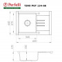 Мийка кухонна гранітна Perfelli TINO PGT 134-66 WHITE