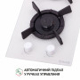 Поверхня газова Domino на склі Perfelli HGG 31487 WH