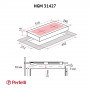 Поверхня газова Domino на металі Perfelli HGM 31427 WH