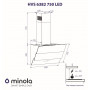 Витяжка декоративна похила Minola HVS 6382 BL 750 LED