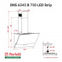 Витяжка декоративна похила Perfelli DNS 6343 B 750 BL LED Strip