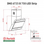 Витяжка декоративна похила Perfelli DNS 6723 B 1100 BL LED Strip