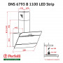 Витяжка декоративна похила Perfelli DNS 6793 B 1100 BL LED Strip