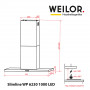 Витяжка декоративна Т-подібна WEILOR Slimline WP 6230 SS 1000 LED
