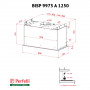 Витяжка повновбудовувана Perfelli BISP 9973 A 1250 BL LED Strip