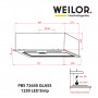 Витяжка повновбудовувана WEILOR PBS 72650 GLASS BL 1250 LED Strip