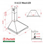 Витяжка купольна Perfelli K 6122 BL Wood LED