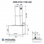 Вытяжка декоративная наклонная Minola HDN 6744 BL 1100 LED