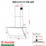 Витяжка декоративна похила Perfelli DNS 6252 D 700 SG LED