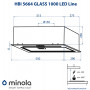 Витяжка повновбудовувана Minola HBI 5664 BL GLASS 1000 LED Line