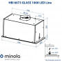 Витяжка повновбудовувана Minola HBI 6673 BL GLASS 1000 LED Line