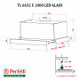Витяжка телескопічна Perfelli TL 6632 C WH 1000 LED GLASS
