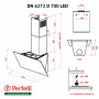 Витяжка декоративна Похила Perfelli DN 6272 D 700 BL LED