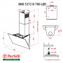 Витяжка декоративна Похила Perfelli DNS 5272 D 700 WH LED