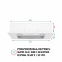 Витяжка повновбудовувана Perfelli BI 5252 WH 700 LED