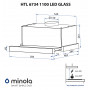 Витяжка телескопічна Minola HTL 6734 WH 1100 LED GLASS