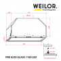 Витяжка повновбудовувана WEILOR PBE 6230 GLASS BL 1100 LED