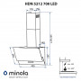 Витяжка декоративна похила Minola HDN 5212 BL 700 LED