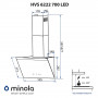Витяжка декоративна похила Minola HVS 6222 BL / INOX 700 LED