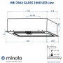 Витяжка повновбудовувана Minola HBI 7664 BL GLASS 1000 LED Line