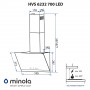Витяжка декоративна похила Minola HVS 6232 BL / INOX 700 LED