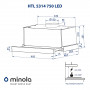 Витяжка телескопічна Minola HTL 5314 WH 750 LED