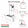 Витяжка декоративна Похила Perfelli DN 5272 D 700 WH LED