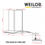 Витяжка декоративна зі склом WEILOR PGS 6230 SS 1000 LED