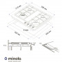 Газова варильна поверхня Minola MGM 61621 WH