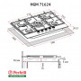 Газова варильна поверхня Perfelli HGM 71624 BL
