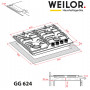 Газова варильна поверхня WEILOR GG 624 BL