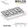 Газова варильна поверхня WEILOR GG W 904 BL
