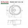 Мийка кухонна гранітна Perfelli PRIMO OGP 1351-58 GREY METALLIC