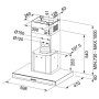 Витяжка Franke Neptune FNE 625 XS/ 325.0541.090/електронне упр/3 швидкості/60 см/нержав.сталь / 726 м3/год/черн / скло