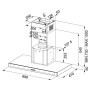 Витяжка Franke Neptune FNE 925 XS/ 325.0541.091/електронне упр/3 швидкості/ 90 см/нержав.сталь / 726 м3/год/черн / скло