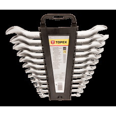 Ключ Topex с открытым зевом двусторонние, 6 x 32 мм, набор 12 шт. * 1 уп.