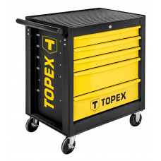 Тележка для инструмента TOPEX, 5 ящиков, 680x460x825 мм, до 280 кг, стальной корпус