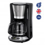 Кофеварка Russell Hobbs 24050-56 VELOCITY, 1100 Вт, стеклянная емкость 1250 мл, нержавеющая сталь