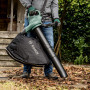 Пылесос садовый Bosch Universal GardenTidy, 1800 Вт, воздуходув, измельчитель, 285 км/ч, мешок 45 л, 4.7 кг