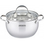 Каструля Ardesto Gemini Vittoria, скляна кришка, 4.0 л, Нержавіюча сталь