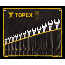 Ключи гаечные TOPEX, комбинированные, 13 -32 мм, набор 12 шт.