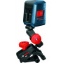Нивелир лазерный Bosch GLL 2 + MM2, точность ± 0.3 мм на 30м, до 15 м, 0.5 кг