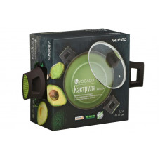 Кастрюля Ardesto Avocado, стеклянная крышка, 2,2 л, зеленый, алюминий
