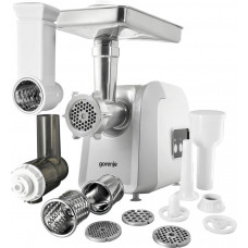 Мясорубка Gorenje MG2500SJW/2500 Вт/соковыж/3 диска д/фарша/3 насадк д/колбас,печенья/пласт+металл