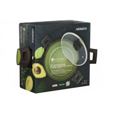 Кастрюля Ardesto Avocado, стеклянная крышка, 3,5л, зеленый, алюминий