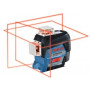 Нівелір лазерний Bosch GLL 3-80C + BM 1 + L-Boxx, 30 м, з приймачем 120 м, ± 0,2 мм