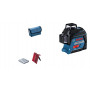 Нівелір лазерний Bosch GLL 3-80, ± 0.3 мм/м, до 30 м, з приймачем 120м, 0.82 кг
