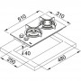 Газова варильна поверхня Franke FHCR 302 2G HE BK C